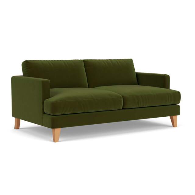 3 Seater Sofa - Forest Green - Matt Velvet - Jackson - The Cotswold Company - image 1