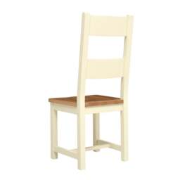 Sussex Cotswold Cream Ladderback Dining Chair with Wooden Seat Pad - The Cotswold Company - thumbnail 7