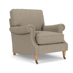Armchair - Dove grey - House linen mix - Taylor High Back - The Cotswold Company