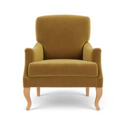 Armchair - Mustard - Matt Velvet - Elsie - The Cotswold Company - thumbnail 2