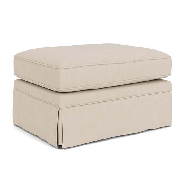 Foot Stool - Lily White - House Linen Mix - Dawson Small - The Cotswold Company - image 1