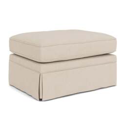 Foot Stool - Lily White - House Linen Mix - Dawson Small - The Cotswold Company
