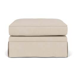 Foot Stool - Lily White - House Linen Mix - Dawson Small - The Cotswold Company - thumbnail 2