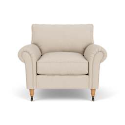 Armchair - Lily White - House Linen Mix - Osbourne - The Cotswold Company - thumbnail 2