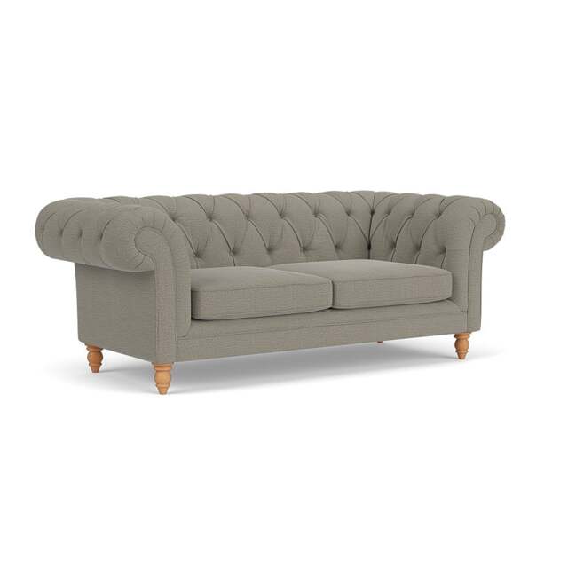 Large 2 Seater Sofa - Flax - Rustic Weave - Harris Chesterfield - The Cotswold Company - image 1