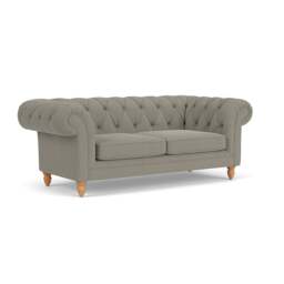 Large 2 Seater Sofa - Flax - Rustic Weave - Harris Chesterfield - The Cotswold Company - thumbnail 1