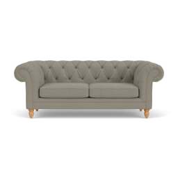 Large 2 Seater Sofa - Flax - Rustic Weave - Harris Chesterfield - The Cotswold Company - thumbnail 2