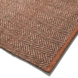 Milton Herringbone Rug Brick 200 x 300 - Home Accessories - The Cotswold Company