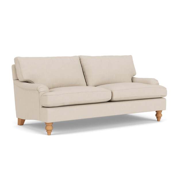 3 Seater Sofa - Lily White - House Linen Mix - Morris - The Cotswold Company - image 1