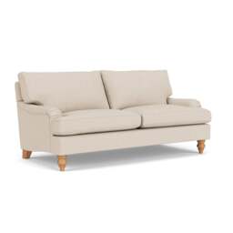 3 Seater Sofa - Lily White - House Linen Mix - Morris - The Cotswold Company - thumbnail 1