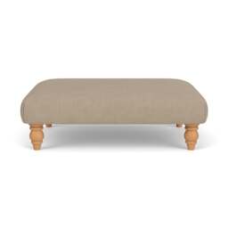 Foot Stool - Natural - House Linen Mix - Clara - The Cotswold Company - thumbnail 2