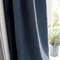 Curtain Pair - 167x274cm - Marling Linen Mix Ink - The Cotswold Company - thumbnail 2