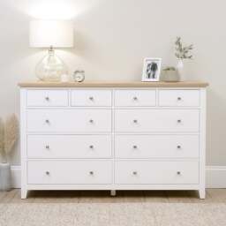10 Drawer Chest - Chester Pure White - The Cotswold Company - thumbnail 2