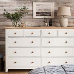 10 Drawer Chest - Chester Pure White - The Cotswold Company