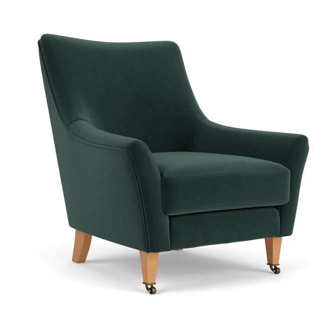 Armchair - Lake - Matt Velvet - Martha - The Cotswold Company - image 1