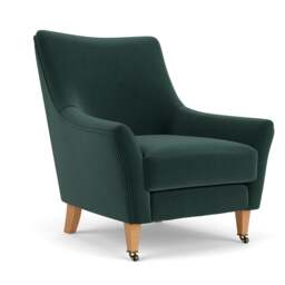 Armchair - Lake - Matt Velvet - Martha - The Cotswold Company