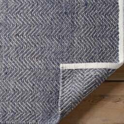 Milton Herringbone Rug Navy 160x230cm - Home Accessories - The Cotswold Company - thumbnail 3