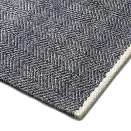 Milton Herringbone Rug Navy 160x230cm - Home Accessories - The Cotswold Company - thumbnail 1