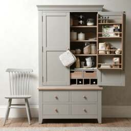 Double Larder - Chester Dove Grey - The Cotswold Company - thumbnail 3