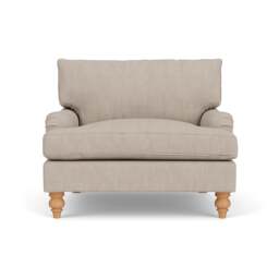 Love Seat - Natural - Luxury Italian Linen - Morris - The Cotswold Company - thumbnail 2