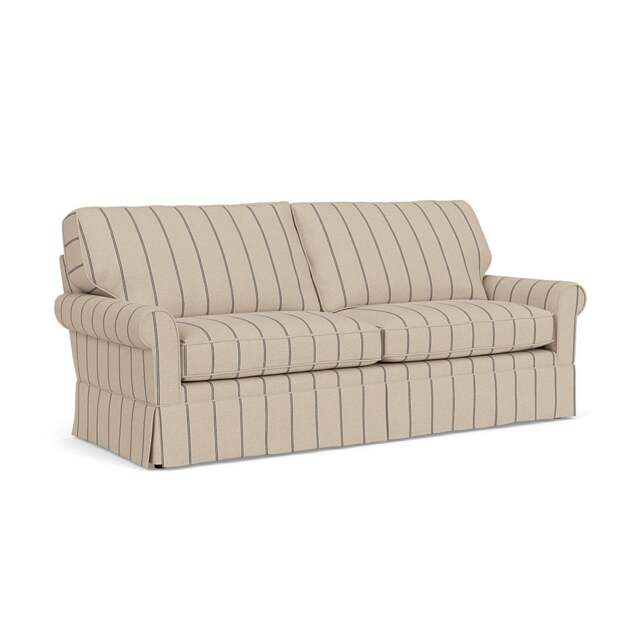 4 Seater Sofa - Charcoal - Compton Stripe - Dawson - The Cotswold Company - image 1