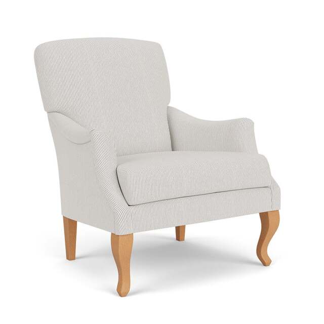 Armchair - Grey - Broadway Stripe - Elsie - The Cotswold Company - image 1