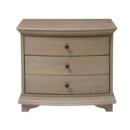 Winchcombe Smoked Oak Wide 3 Drawer Bedside Table - The Cotswold Company - thumbnail 2