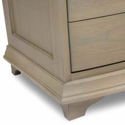 Winchcombe Smoked Oak Wide 3 Drawer Bedside Table - The Cotswold Company - thumbnail 6