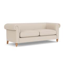 4 Seater Sofa - Lily White - House Linen Mix - Rayner - The Cotswold Company
