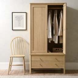 Berkeley Nordic Oak Double Wardrobe - The Cotswold Company - thumbnail 2