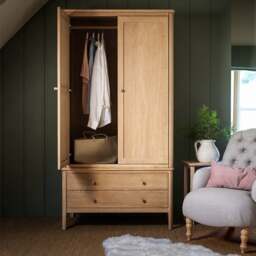 Berkeley Nordic Oak Double Wardrobe - The Cotswold Company - thumbnail 4