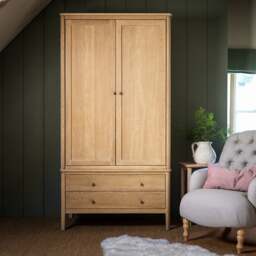 Berkeley Nordic Oak Double Wardrobe - The Cotswold Company - thumbnail 3