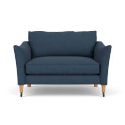 Love Seat - Indigo - House Linen Mix - Robinson - The Cotswold Company - thumbnail 2