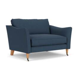 Love Seat - Indigo - House Linen Mix - Robinson - The Cotswold Company