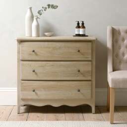 3 Drawer Chest - Camille Limewash Oak - The Cotswold Company