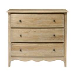 3 Drawer Chest - Camille Limewash Oak - The Cotswold Company - thumbnail 2