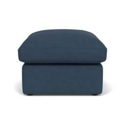 Foot Stool - Indigo - House Linen Mix - Clarke Small - The Cotswold Company - thumbnail 3