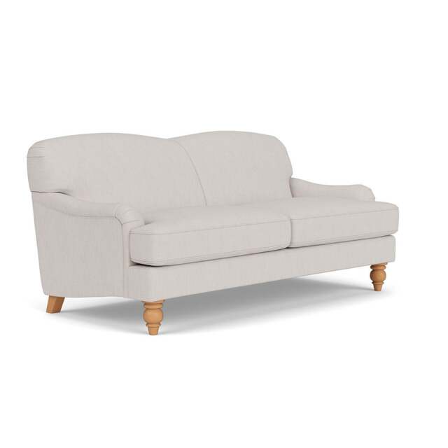 3 Seater Sofa - Soft White - Luxury Italian Linen - Ashbee - The Cotswold Company - image 1