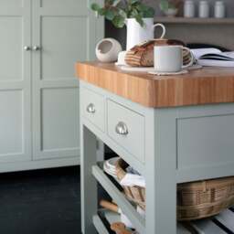 Sussex Sage Green Kitchen Island - The Cotswold Company - thumbnail 2