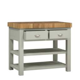 Sussex Sage Green Kitchen Island - The Cotswold Company - thumbnail 6