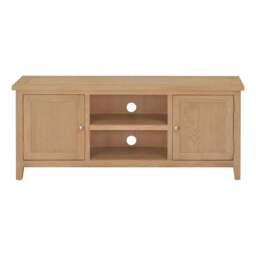 Inglesham Whitewash Oak Large TV Stand - The Cotswold Company - thumbnail 4