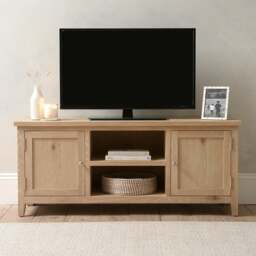 Inglesham Whitewash Oak Large TV Stand - The Cotswold Company - thumbnail 2