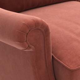 3 Seater Sofa - Brick - Matt Velvet - Taylor High Back - The Cotswold Company - thumbnail 4