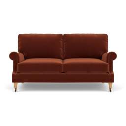 3 Seater Sofa - Brick - Matt Velvet - Taylor High Back - The Cotswold Company - thumbnail 2