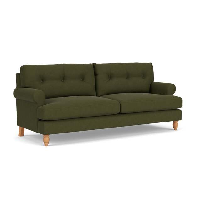 4 Seater Sofa - Forest Green - House Linen Mix - Talbot - The Cotswold Company - image 1