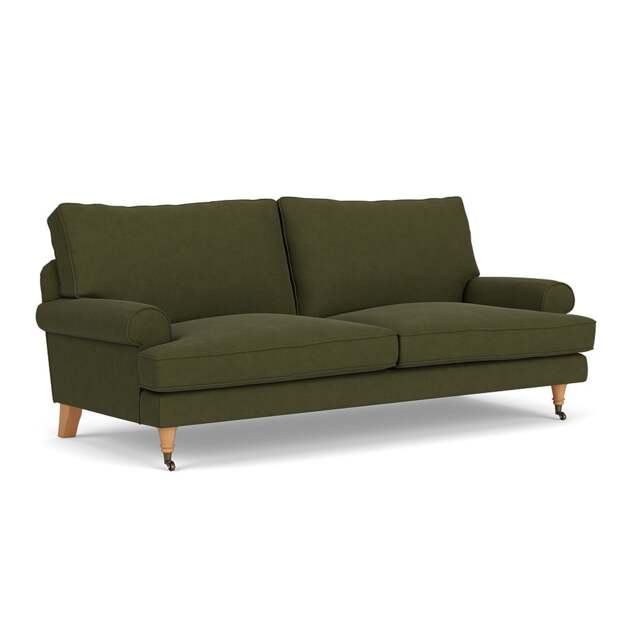 3 Seater Sofa - Forest Green - House Linen Mix - Stewart - The Cotswold Company - image 1