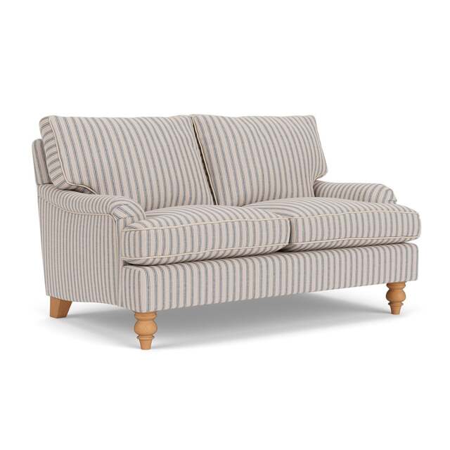 2 Seater Sofa - Indigo - Kingham Stripe - Morris - The Cotswold Company - image 1
