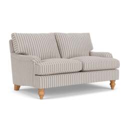 2 Seater Sofa - Indigo - Kingham Stripe - Morris - The Cotswold Company - thumbnail 1