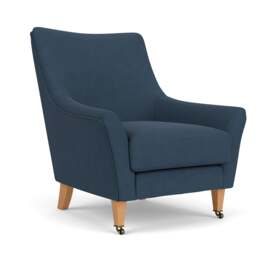 Armchair - Indigo - House Linen Mix - Martha - The Cotswold Company - thumbnail 1