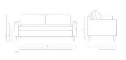 4 Seater Sofa - Natural Mix - Textured Weave - Saxon - The Cotswold Company - thumbnail 4